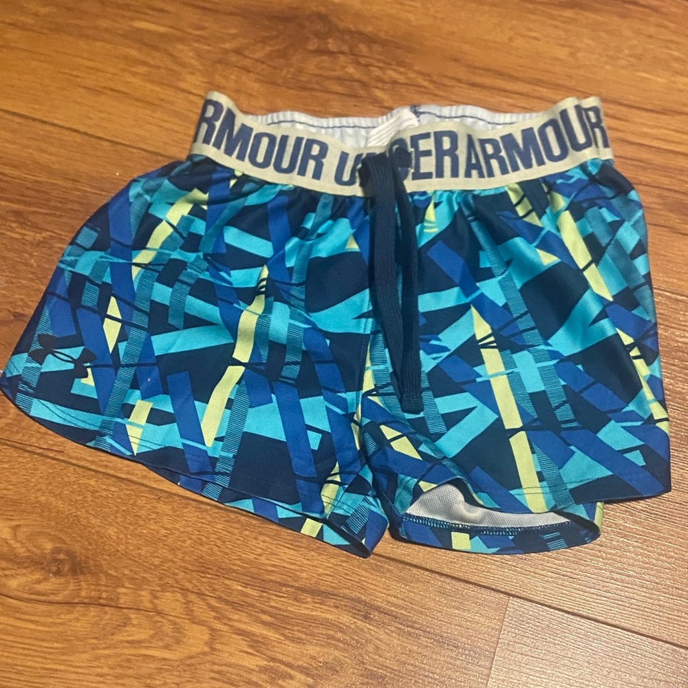 Under Armour Blue and Yellow Patterned Shorts